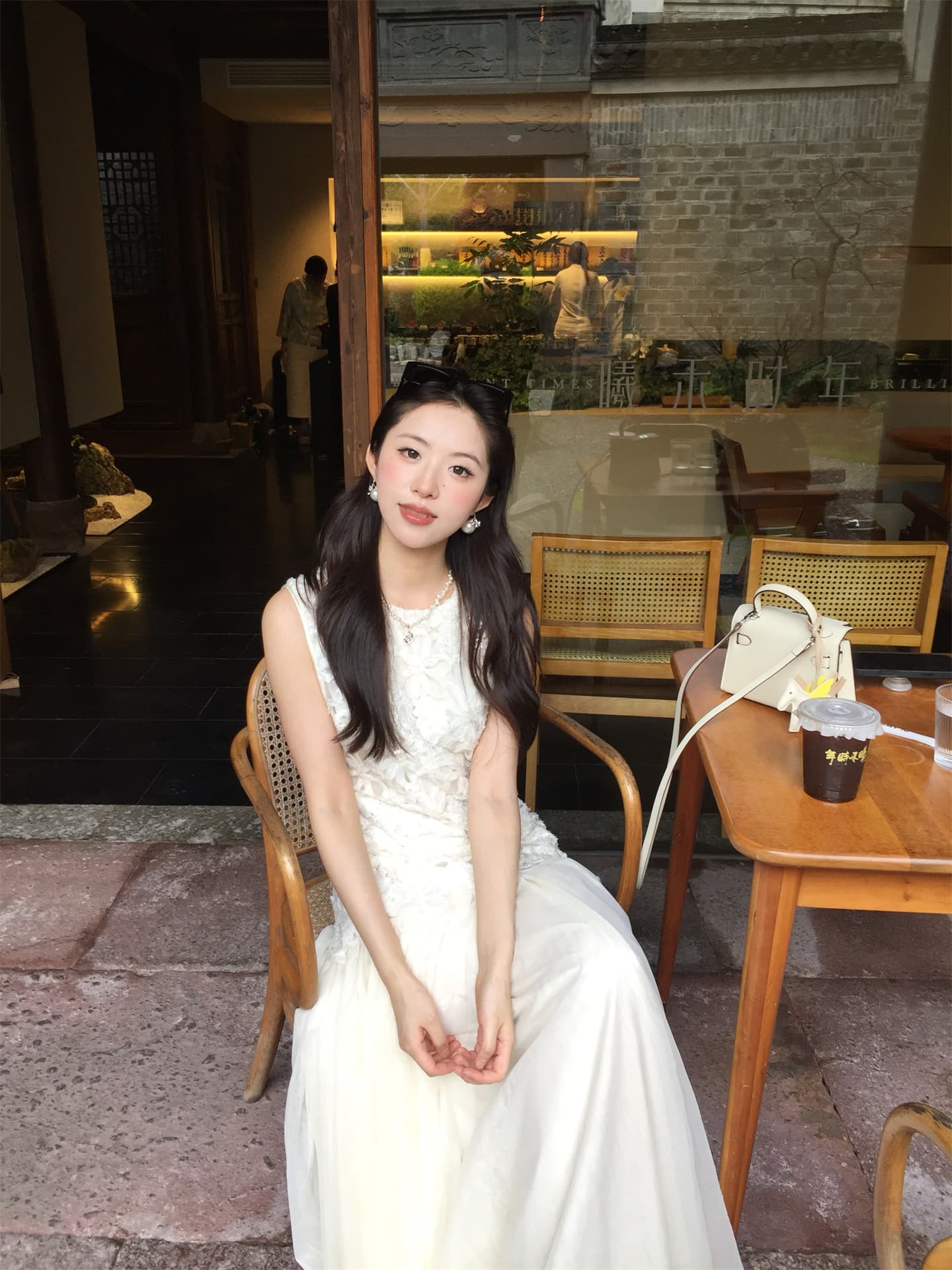 실사 정가 이른 봄 아름다운 여성 드레스 새로운 민소매 패치워크 치마 화이트 조끼 치마 상세 이미지 11