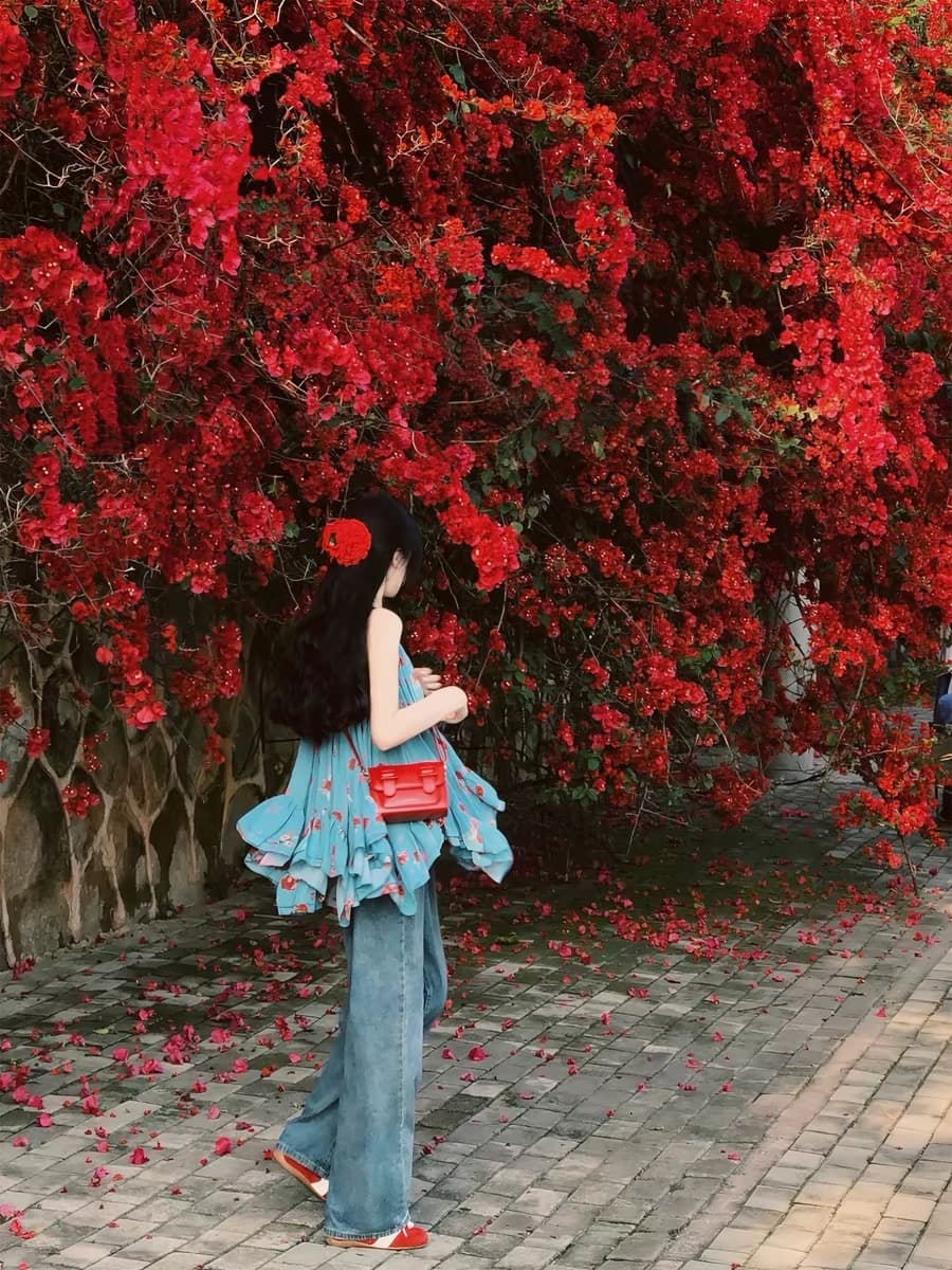 프랑스식 레트로 꽃무늬 슬립 드레스 여성 여름 도파민 프릴 조끼 작은 키 해변가 휴가 짧은 치마 상세 이미지 5