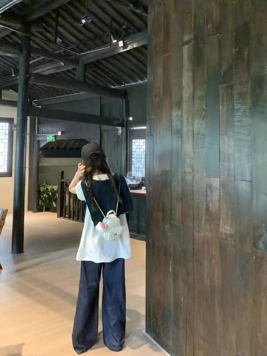 구멍 사실 귀 찮 나 만 루오 릴리 달콤함 거품 소매 반팔 티셔츠 여성 새로운 루즈핏 작은 키 맨위 상세 이미지 1