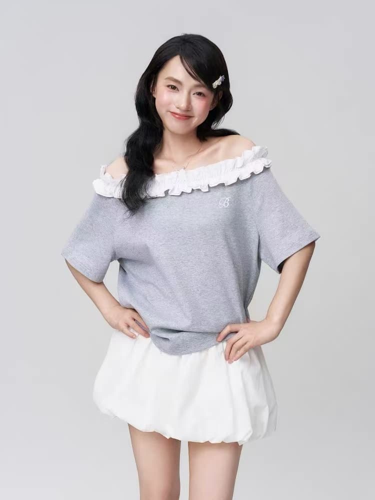 bubbleley 여름 프랑스식 꽃밭 치마 달콤함 슬림해 보이는 미니 스커트 미니멀리즘 하이웨이스트 케이크 드레스 퍼프 반 스커트 이미지 4