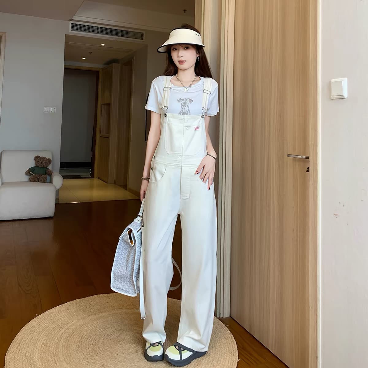 리우 미트볼 studio nana s farm party 캡슐 시리즈 면 라이 경기 서울 루즈핏 멜빵 바지 상세 이미지 13