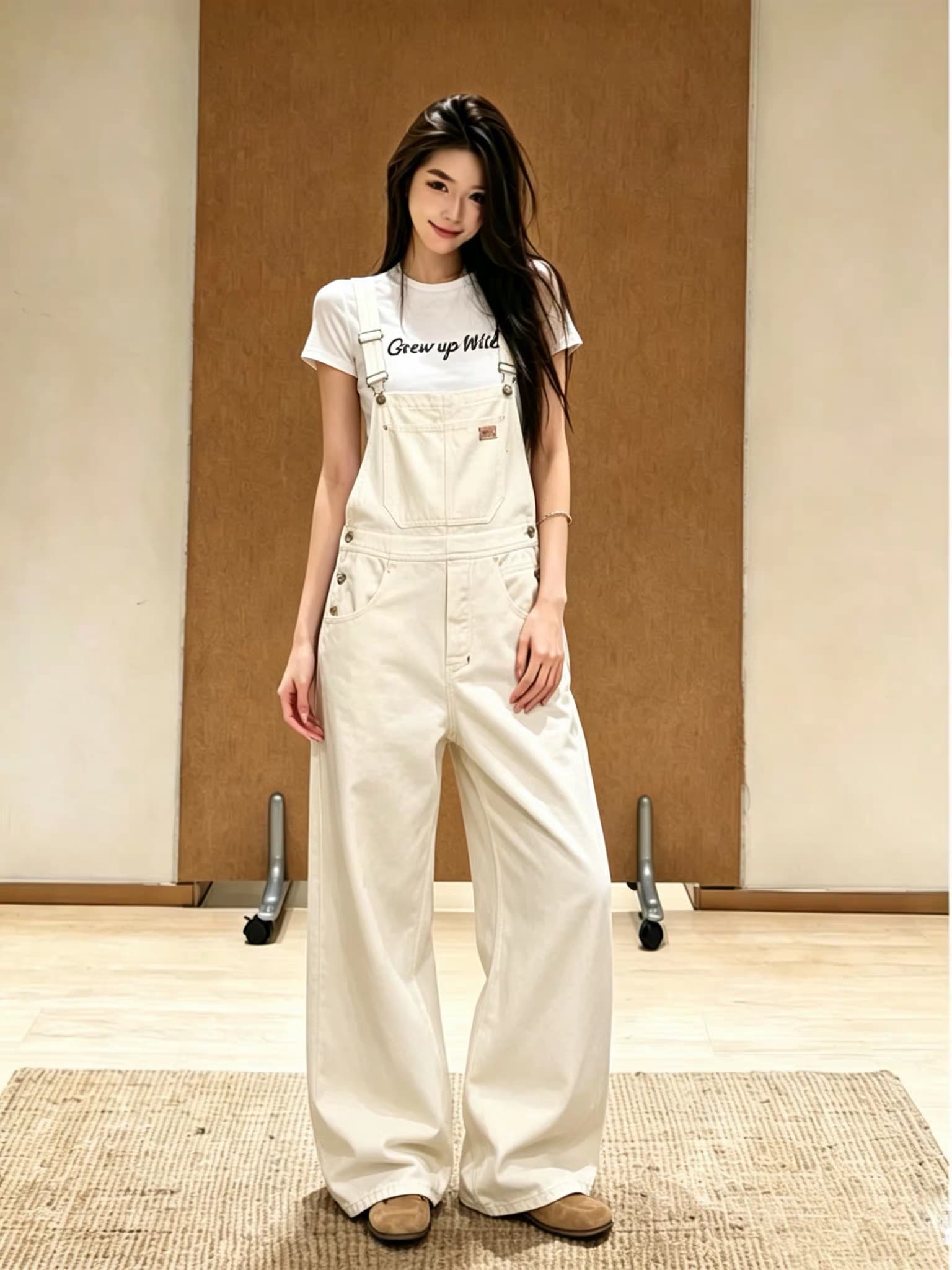 리우 미트볼 studio nana s farm party 캡슐 시리즈 면 라이 경기 서울 루즈핏 멜빵 바지 상세 이미지 17