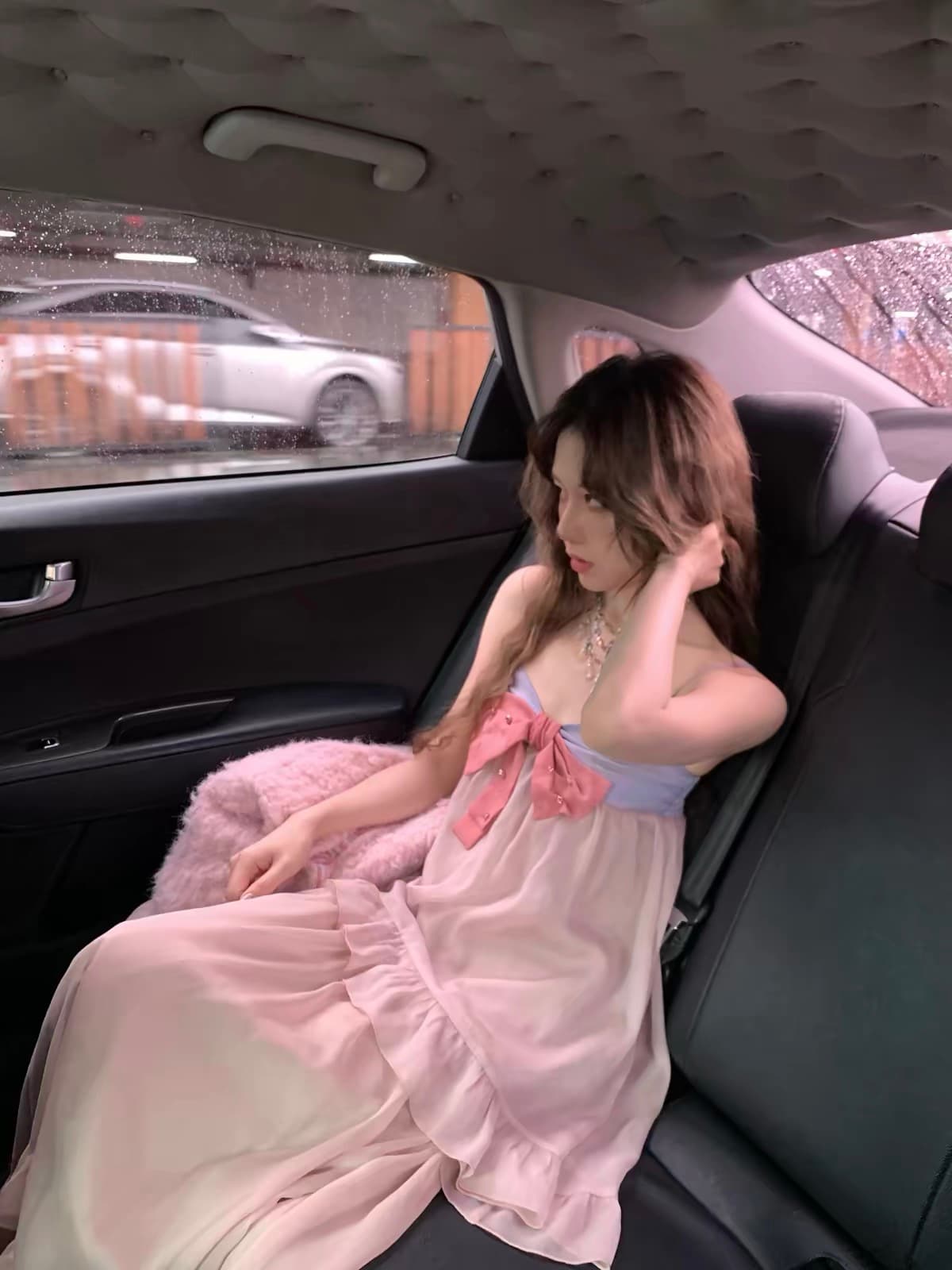 elegantbb 26ss 프랑스식 달콤함 나비 매듭 슬립 여성 드레스 여름 아름다운 요정 케이크 롱 스커트 이미지 3