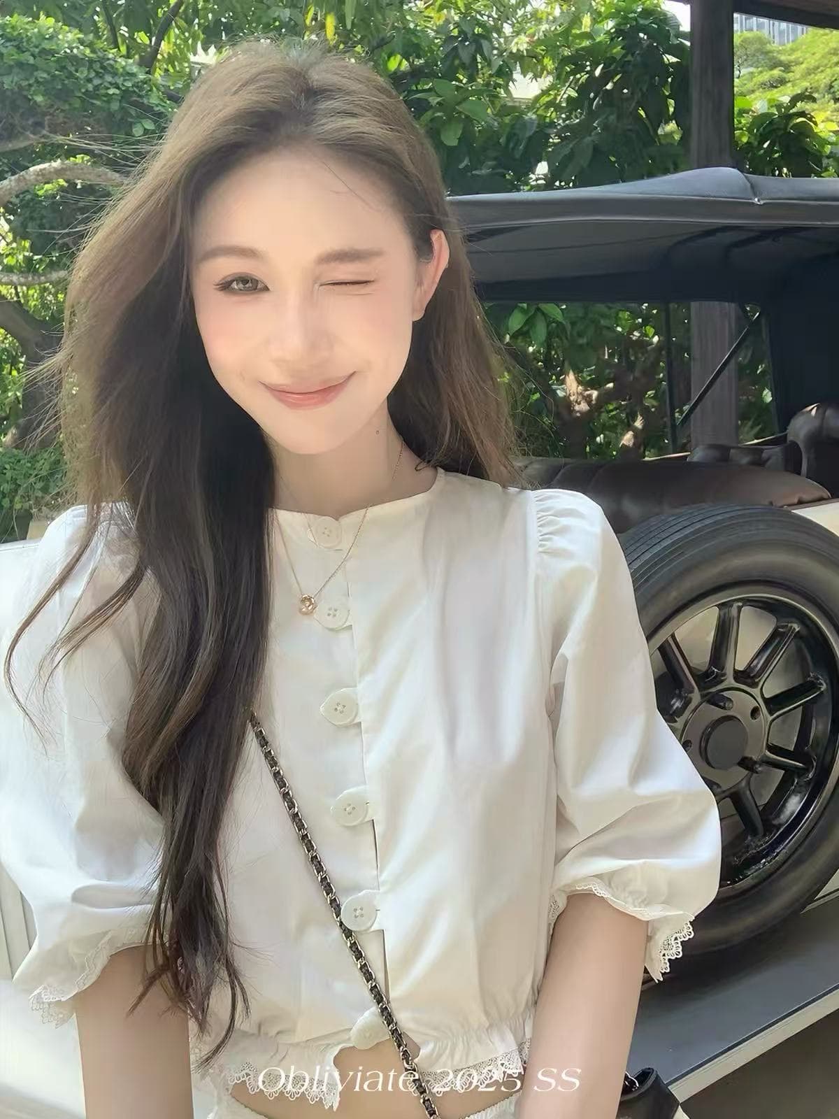 하나 잊다 모두 비워 순수한 흰색 사랑 법 새싹 양성 및 음성 둘 착용 여성 셔츠 여름 디자인 센스 품격 반팔 맨위
