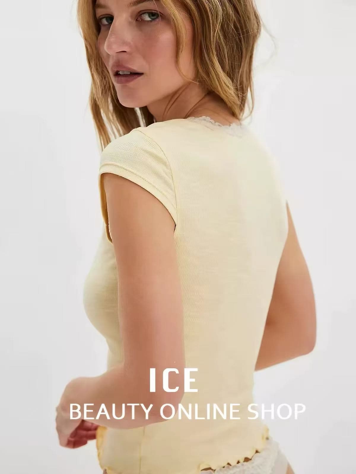 ice 손 사 가게 할인 정통 free people 반팔 레이스 레이스 대 라운드 넥 리브 맨위 여성 상세 이미지 2