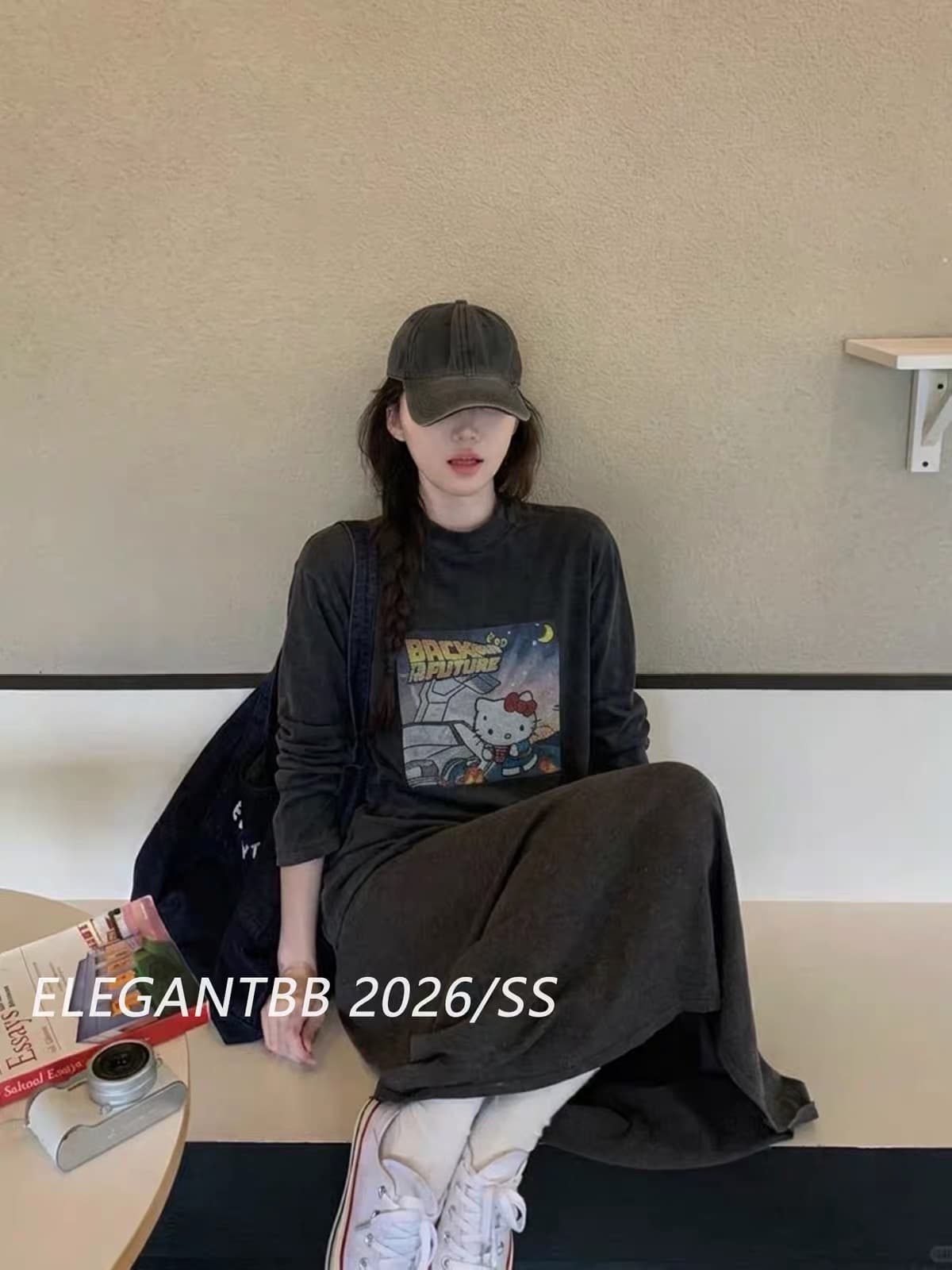 한국 동대문 작은 청신 허리밴드 휴가 바람 반신 스커트 여성 봄 가을 고급 센스 슬림해 보이는 다용도 중 치마 상세 이미지 9