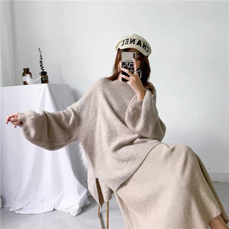 벌룬 소매 부드러운 찹쌀 니트 스웨터 여자 스웨터 이른 가을 새로운 루즈핏 외출용 외국 가스 작은 키 다용도 학생 상세 이미지 21