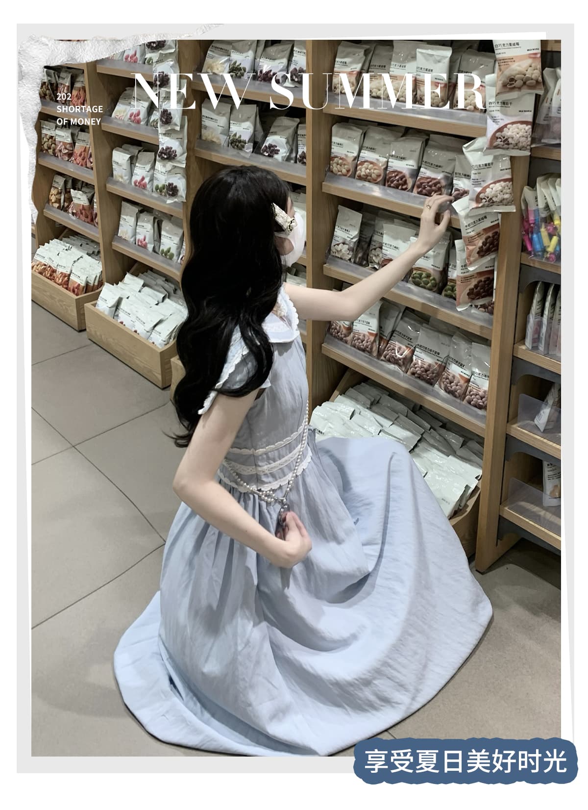 프랑스식 달콤함 여성 드레스 여름 2026 새로운 레이스 조각 디자인 센스 품격 달콤함 베이비 칼라 허리 수축 롱 스커트 상세 이미지 5