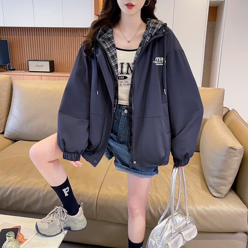 실사 968# 가을 의상 재킷 2026 새로운 가을 겨울 의류 후드 오픈 가디건 소녀 루즈핏 두꺼운 외국 가스 맨위 이미지 4