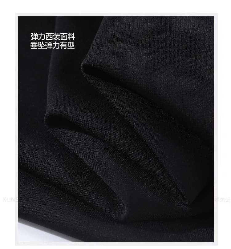실사 봄 랩스커트팬츠 바지 둘 착용 페이크 레이어드 패치워크 캐주얼 바지 여성 디자인 센스 니트 나팔 바지 긴 바지 상세 이미지 3