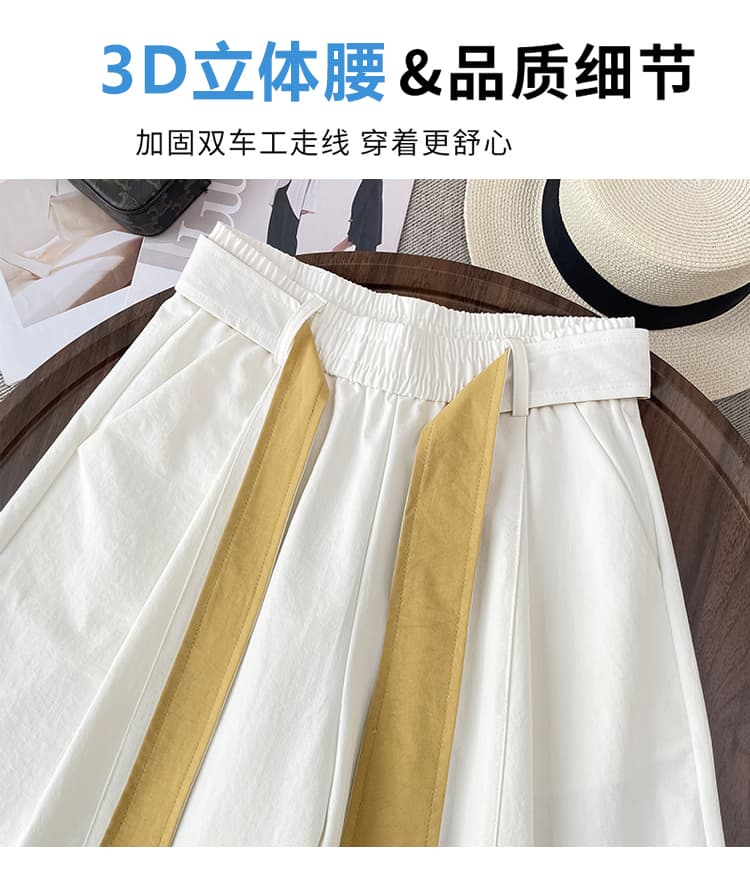 우유 피부 풍선 바지 무료 알아서해라. 여름 체크무늬 질감 제거하다 넓적 다리 캐주얼 9부 바지 작은 키 느슨함 캐주얼 바지 상세 이미지 19