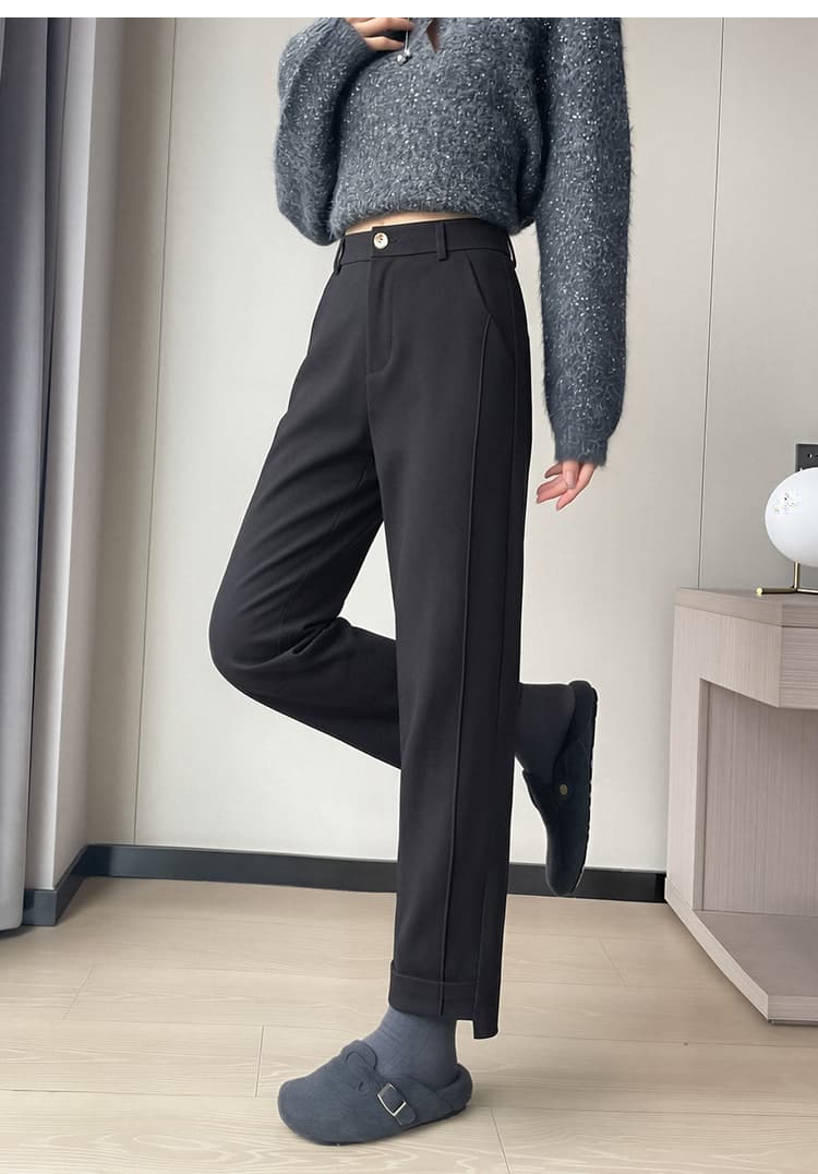 다용도 모직 하렘 바지 여성 가을 경기 마틴 부츠 9 포인트 무 바지 캐주얼 빅 사이즈 정장 작은 발 바지 상세 이미지 31