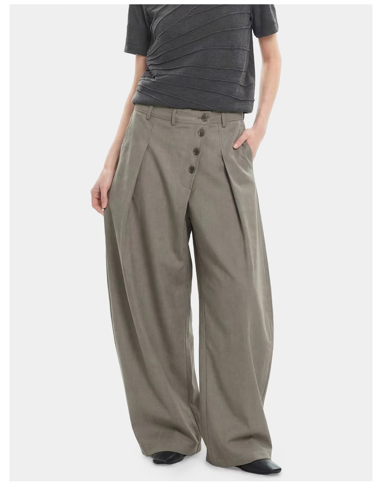아메리칸 레트로 암초 시멘 襟 검도 더블 Pleat 슬랙스 남녀 봄 가을 레이스업 도루 가을 센스 명중 Pleat 스트레이트 캐주얼 바지 상세 이미지 14