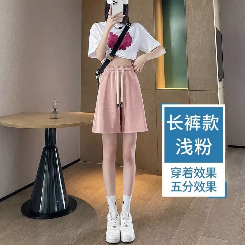 자이언트 디스플레이 화이트 얼음 실크 반바지 여성 여름 새로운 한 부서 루즈핏 통기성 차가운 센스 오부 바지 여성 의류 캐주얼 바지 상세 이미지 16
