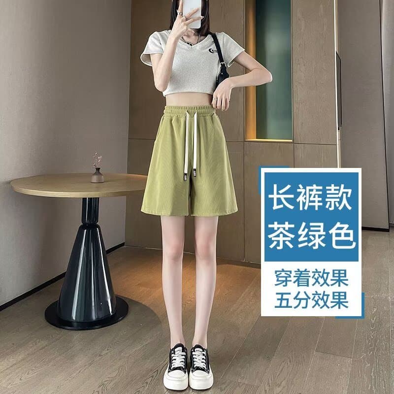 자이언트 디스플레이 화이트 얼음 실크 반바지 여성 여름 새로운 한 부서 루즈핏 통기성 차가운 센스 오부 바지 여성 의류 캐주얼 바지 상세 이미지 17