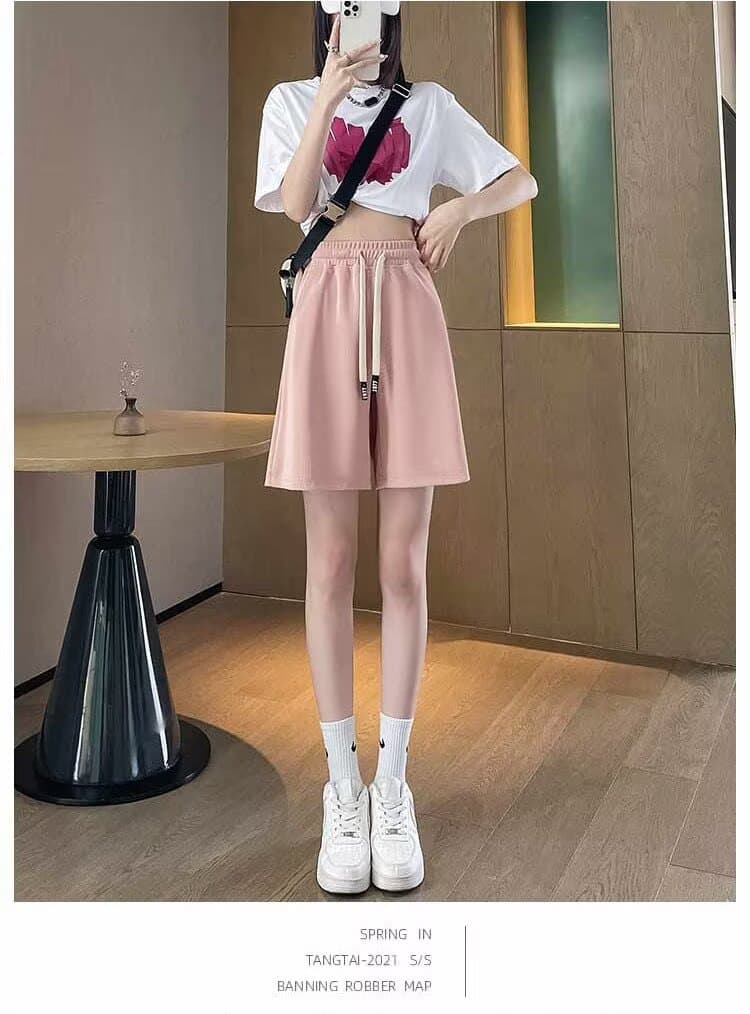 자이언트 디스플레이 화이트 얼음 실크 반바지 여성 여름 새로운 한 부서 루즈핏 통기성 차가운 센스 오부 바지 여성 의류 캐주얼 바지 상세 이미지 41