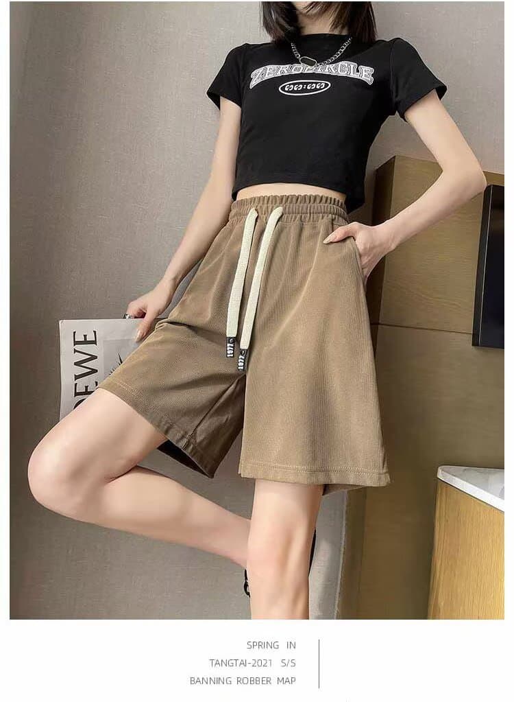 자이언트 디스플레이 화이트 얼음 실크 반바지 여성 여름 새로운 한 부서 루즈핏 통기성 차가운 센스 오부 바지 여성 의류 캐주얼 바지 상세 이미지 45