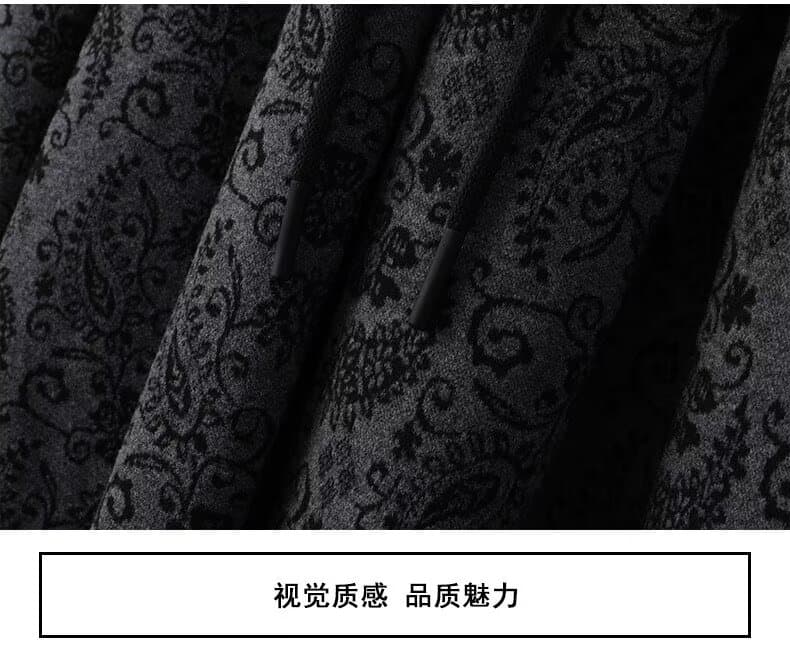 빅 사이즈 차가운 바람의 소리 캐슈 프린트 와이드 레깅스 바지 2026 봄 새로운 지방 mm 슬림해 보이는 개성 느긋한 바람 캐주얼 바지 상세 이미지 12