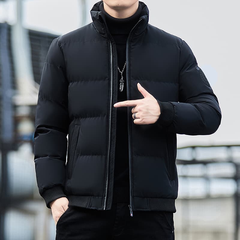 남자 타이거 머리 표 면 옷 스탠드 칼라 빅 사이즈 면 의류 플러스 면 두꺼운 보온 빵 외투 남성 의류 폭발 면 옷 이미지 5