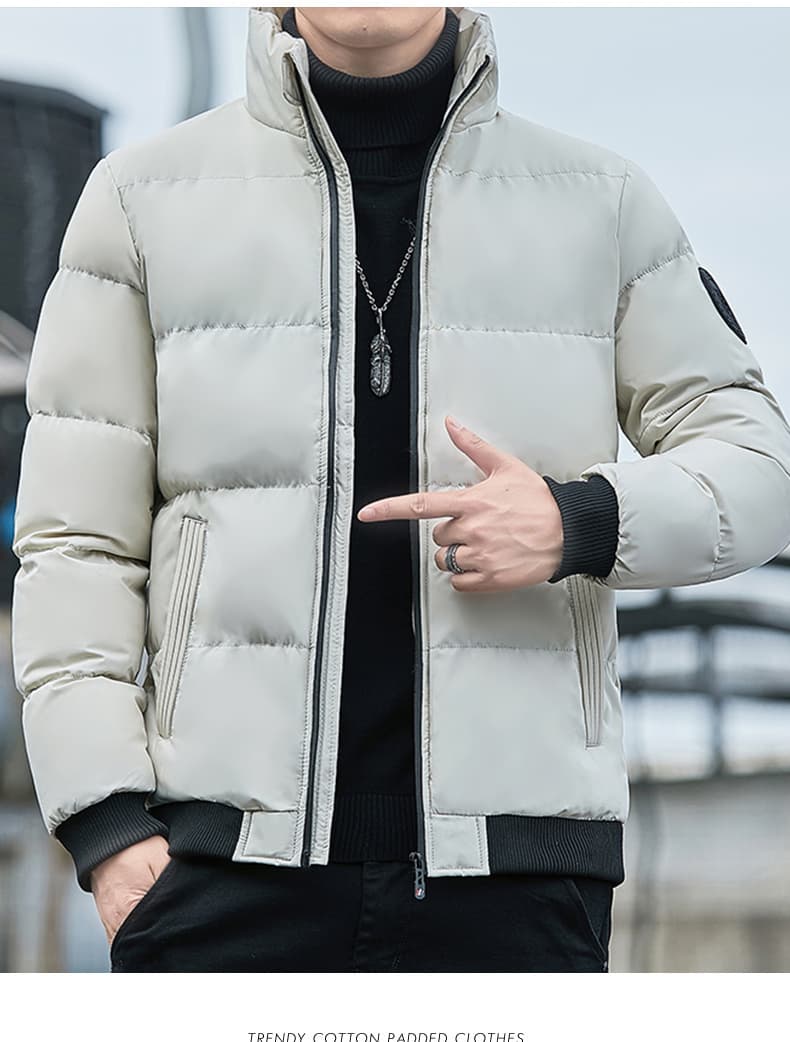 남자 타이거 머리 표 면 옷 스탠드 칼라 빅 사이즈 면 의류 플러스 면 두꺼운 보온 빵 외투 남성 의류 폭발 면 옷 상세 이미지 14