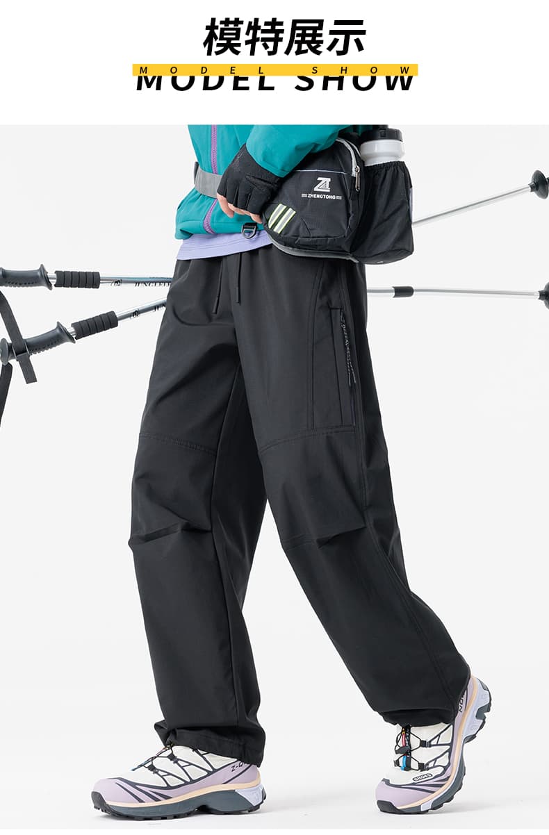 새로운 주름 디자인 센스 낙하산 병 워크웨어 팬츠 남성 가을 아메리칸 기능 스트레이트 루즈핏 긴 바지 상세 이미지 11