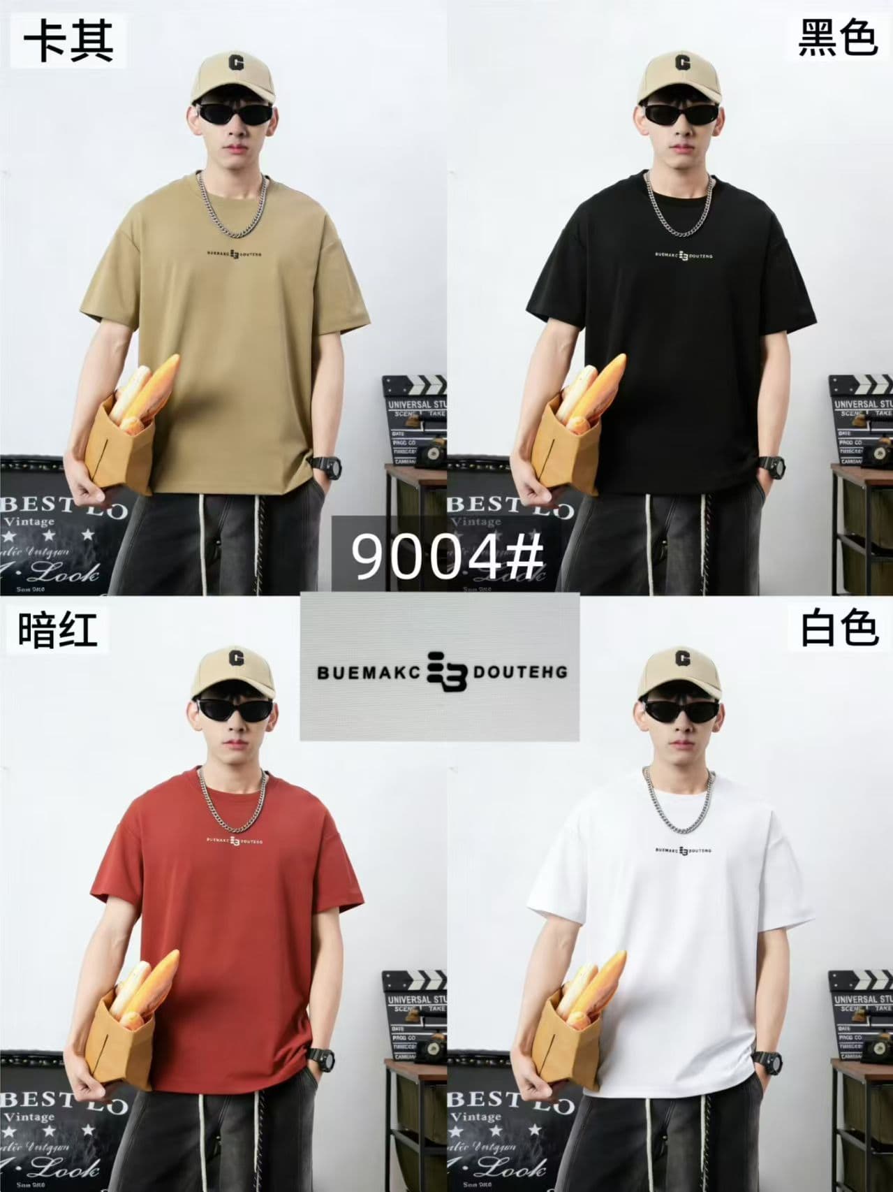 새로운 높은 품질 프로 피부 면 소재 청소년 미니멀리즘 관대 한 프린트 로마 실광택 코튼 캐주얼 루즈핏 티셔츠 상세 이미지 5