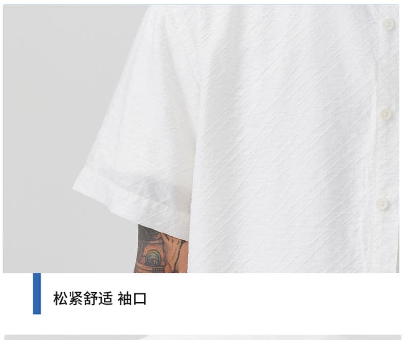 주간 실크 워싱 반팔 셔츠 루즈핏 질감 센스 디자인 센스 캐주얼 미니멀리즘 인기 다용도 새로운 여름 셔츠 상세 이미지 20