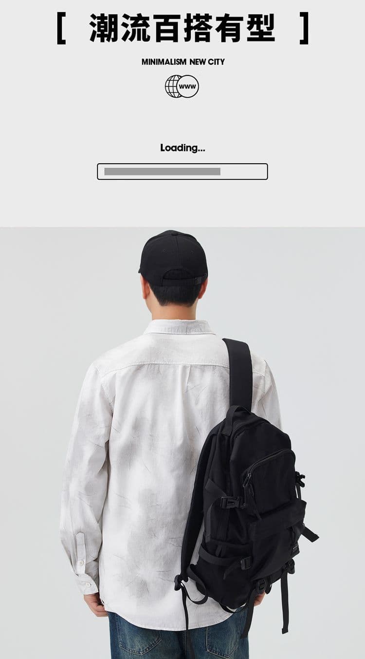 높은 품질 순면 일본식 워시 물 레트로 남자 루즈핏 섹션 셔츠 봄 여름 트렌드 프린트 주머니 긴팔 셔츠 상세 이미지 2