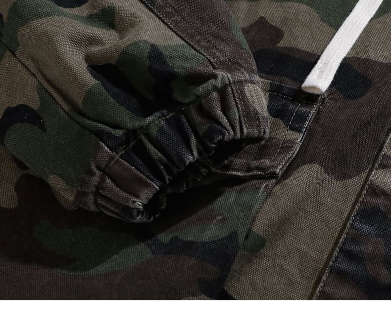 높은 품질 남자 가을 항구 바람 패션 트렌드 워시 물 카모플라주 데님 재킷 루즈핏 다용도 오픈 가디건 후드 재킷 상세 이미지 8