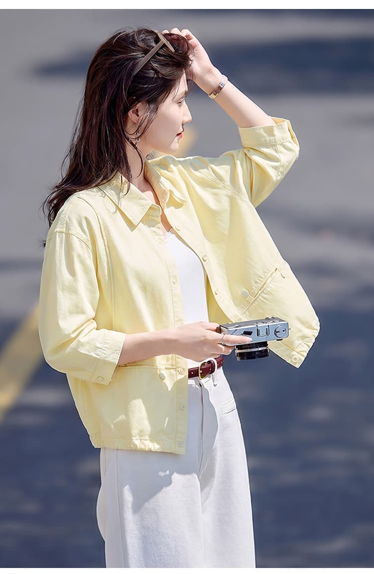 순면 유럽 만약 바람 다용도 셔츠 재킷 26 년 아모이 루즈핏 핏 스타일 폴로 칼라 긴팔 맨위 상세 이미지 26