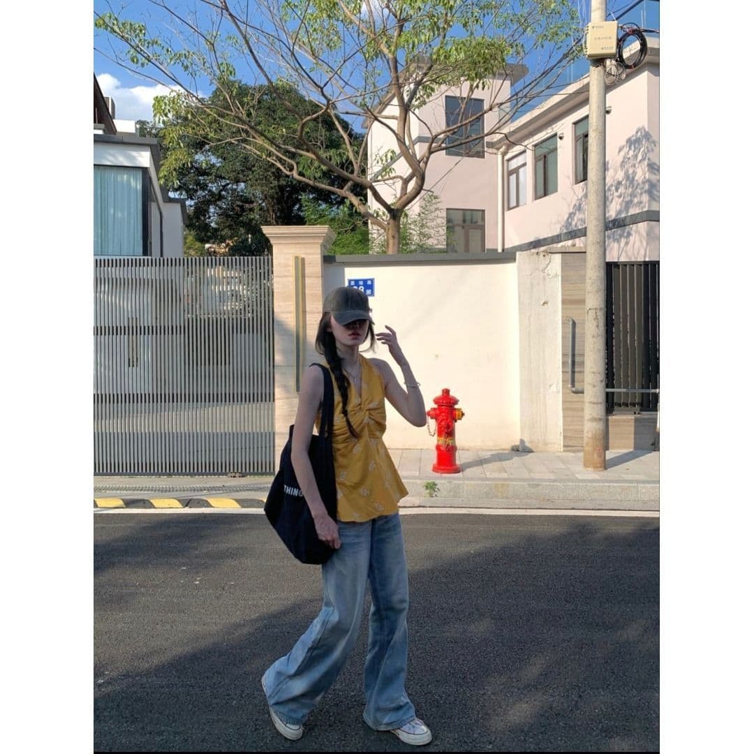고급 V넥 비틀림 자수 행침 목 조끼 여성 가을 새로운 허리 수축 연령 감소 디자인 센스 품격 맨위 상세 이미지 7