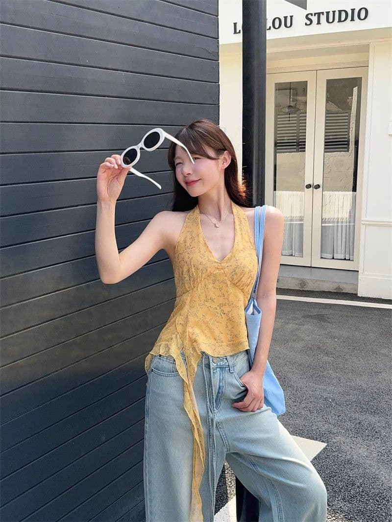 프랑스식 복잡한 고대 칼라 체크무늬 여성 셔츠 여름 새로운 반팔 작은 셔츠 빅 사이즈 슬림해 보이는 불규칙 맨위 상세 이미지 10