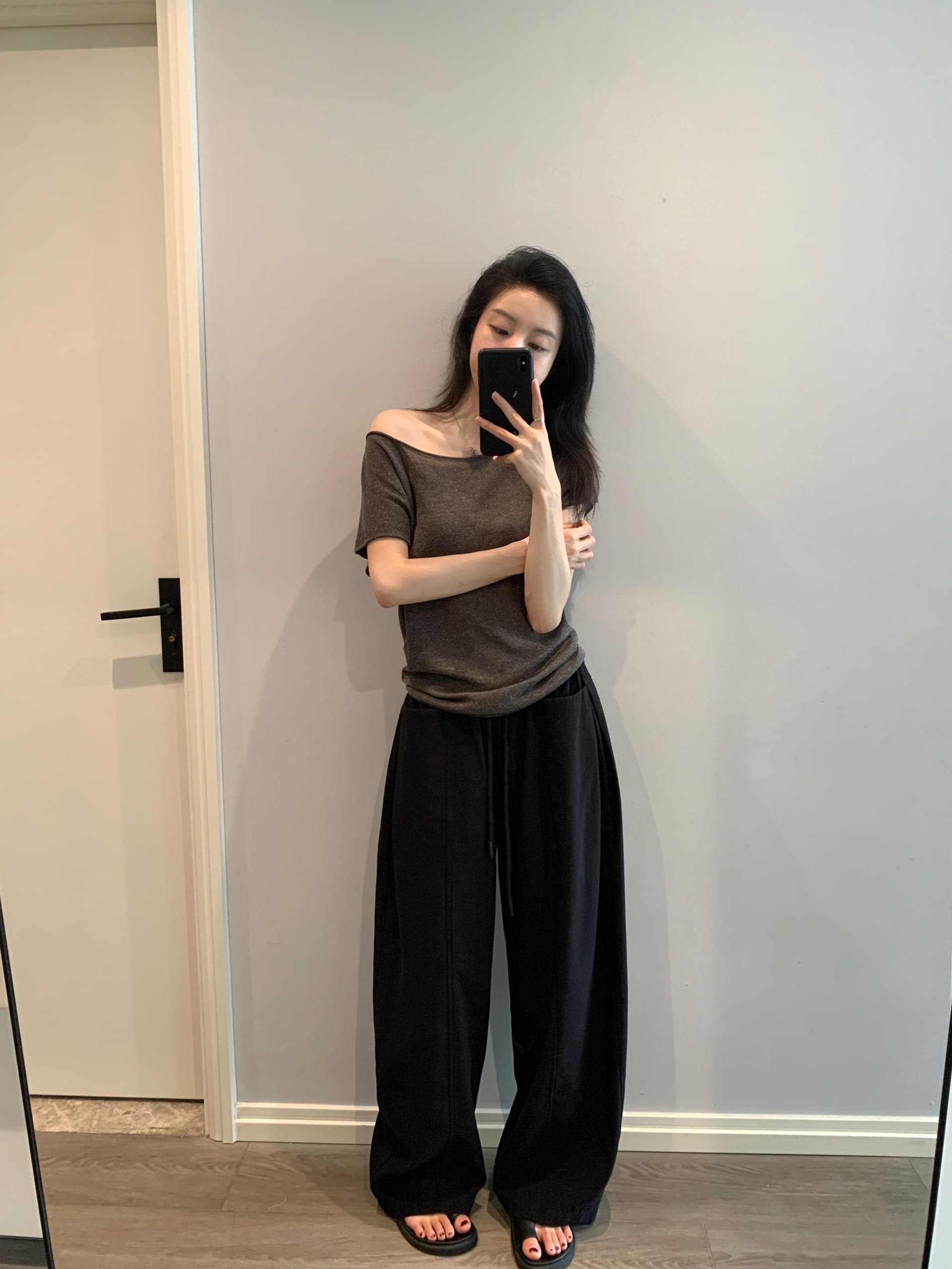 원본 형세 리넨 면화 캐주얼 바지 여성 2026 새로운 여름 허리밴드 펌프 로프 롱 코트 스트레이트 모통이 칼 바지 상세 이미지 27