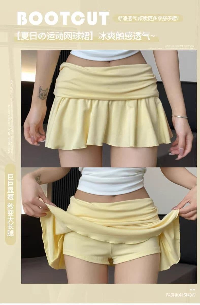 s-xl 회색 핫걸 디스플레이 화이트 노출 방지 다용도 테니스 치마 여성 여름 한국 스타일 패션 하이웨이스트 반신 미니 스커트 트렌디 상세 이미지 2