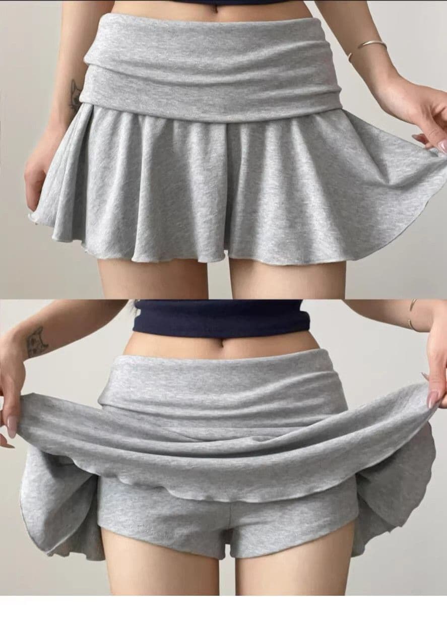 s-xl 회색 핫걸 디스플레이 화이트 노출 방지 다용도 테니스 치마 여성 여름 한국 스타일 패션 하이웨이스트 반신 미니 스커트 트렌디 상세 이미지 14