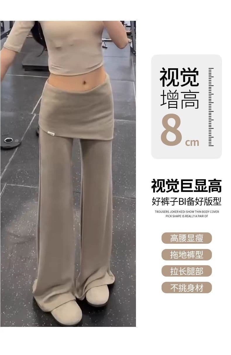 아메리칸 캐주얼 미니멀리즘 부츠컷 바지 여성 봄 여름 새로운 스트레이트 다용도 와이드 레그 팬츠 몸매 가꾸기 슬림해 보이는 운동 바지 상세 이미지 3