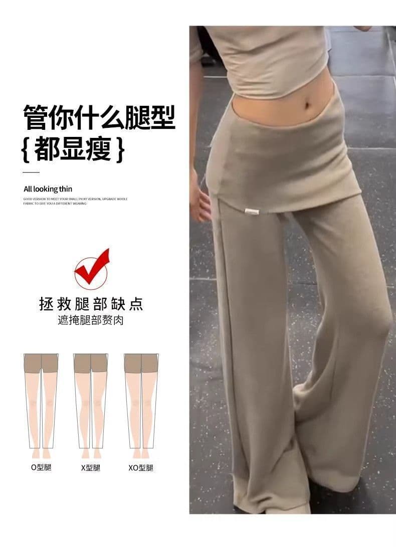 아메리칸 캐주얼 미니멀리즘 부츠컷 바지 여성 봄 여름 새로운 스트레이트 다용도 와이드 레그 팬츠 몸매 가꾸기 슬림해 보이는 운동 바지 상세 이미지 4