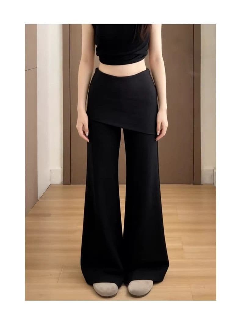 아메리칸 캐주얼 미니멀리즘 부츠컷 바지 여성 봄 여름 새로운 스트레이트 다용도 와이드 레그 팬츠 몸매 가꾸기 슬림해 보이는 운동 바지 상세 이미지 10