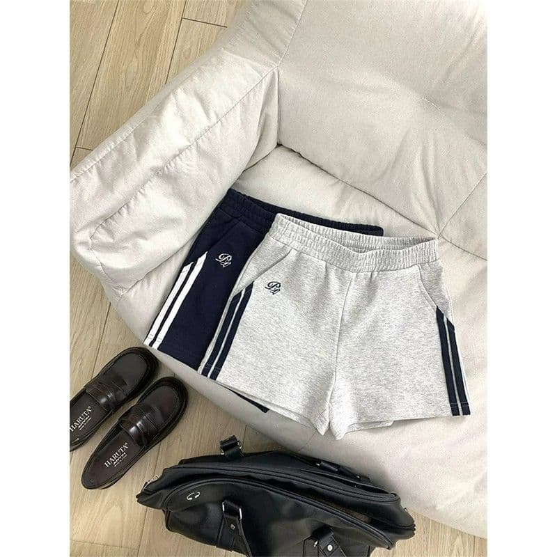 3 차원 허리 머리 고급 센스 Chic 아메리칸 레트로 운동 바람 캐주얼 바지 2026 여름 슬림해 보이는 다용도 반바지 상세 이미지 5