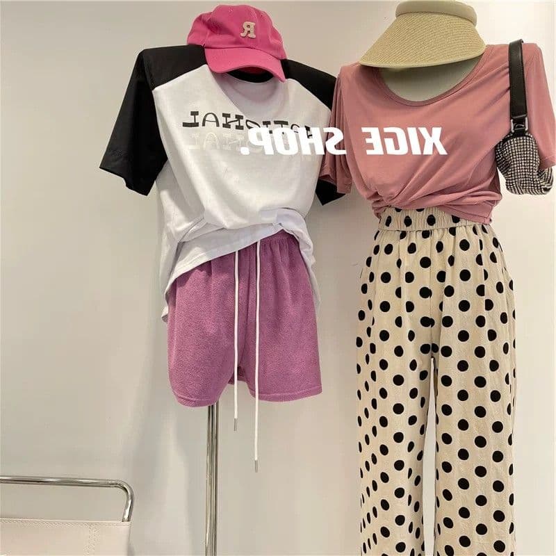 특별 빅 사이즈 300 근 운동 반바지 여성 여름 얇은 스타일 루즈핏 스트레이트 와이드 레그 팬츠 슬림해 보이는 캐주얼 핫 바지 상세 이미지 8