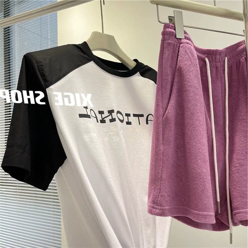 특별 빅 사이즈 300 근 운동 반바지 여성 여름 얇은 스타일 루즈핏 스트레이트 와이드 레그 팬츠 슬림해 보이는 캐주얼 핫 바지 상세 이미지 25