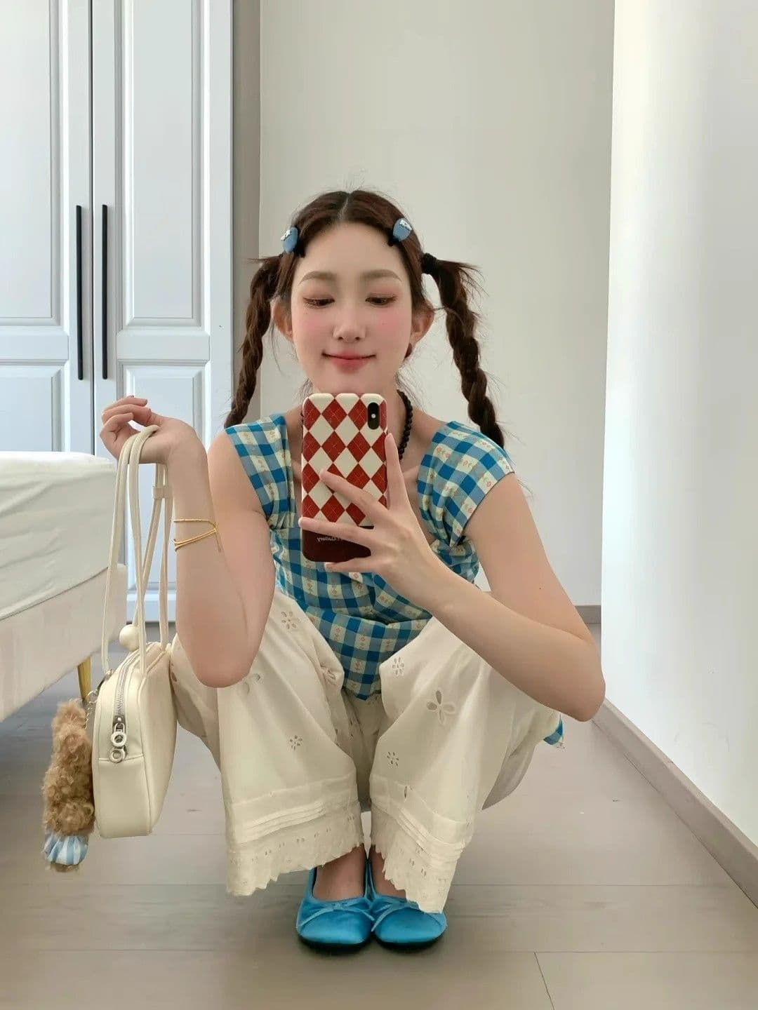 3 차원 허리 머리 홀로우 아웃 레이스 조각 캐주얼 와이드 레깅스 바지 여름 얇은 스타일 루즈핏 슬림해 보이는 느슨함 센스 스트레이트 상세 이미지 4