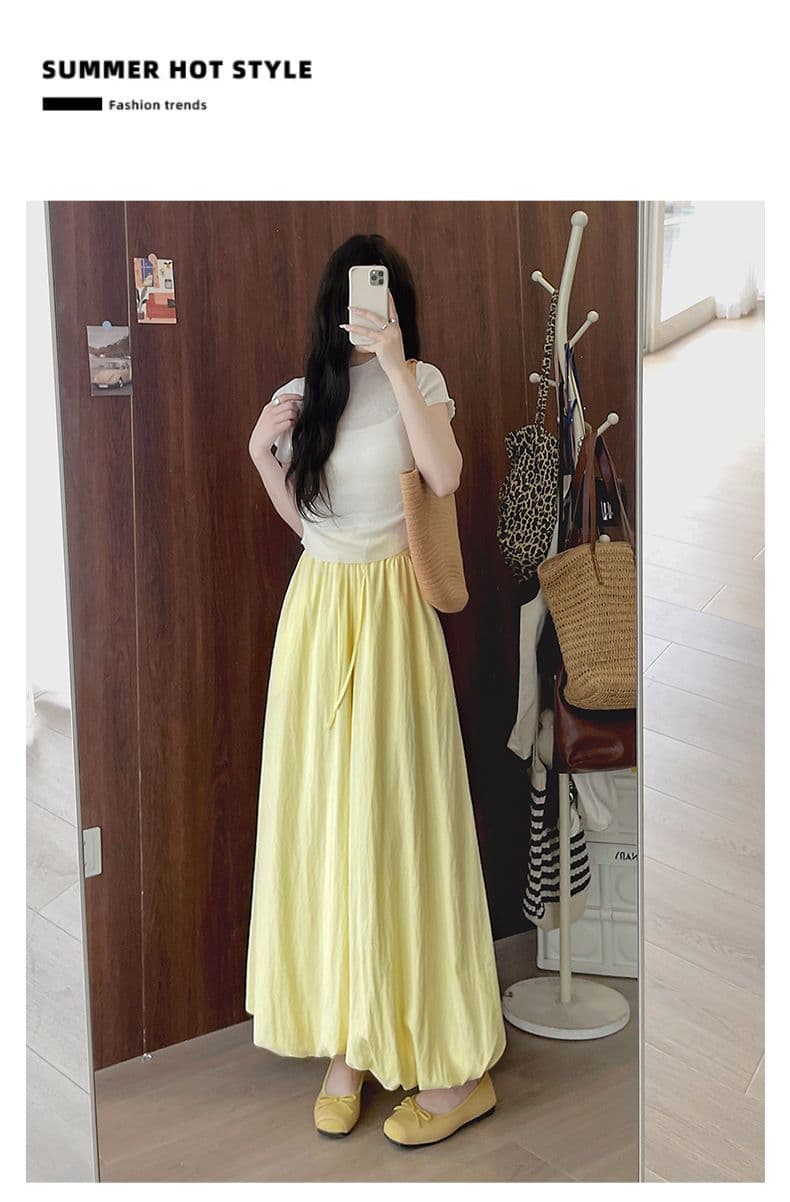 플러스 네리 있음 주머니 핑크색 도파민 꽃밭 치마바지 느긋한 바람 도루 센스 루즈핏 넓은 다리 배기 바지 상세 이미지 12