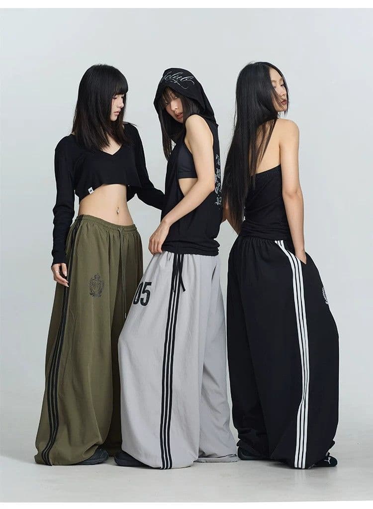 긴 바지 모래 워시 모방 면 타이로드 프린트 라인 속도 건조한 웃음 하 운동 바지 아메리칸 핫걸 캐주얼 바지 여성 상세 이미지 17