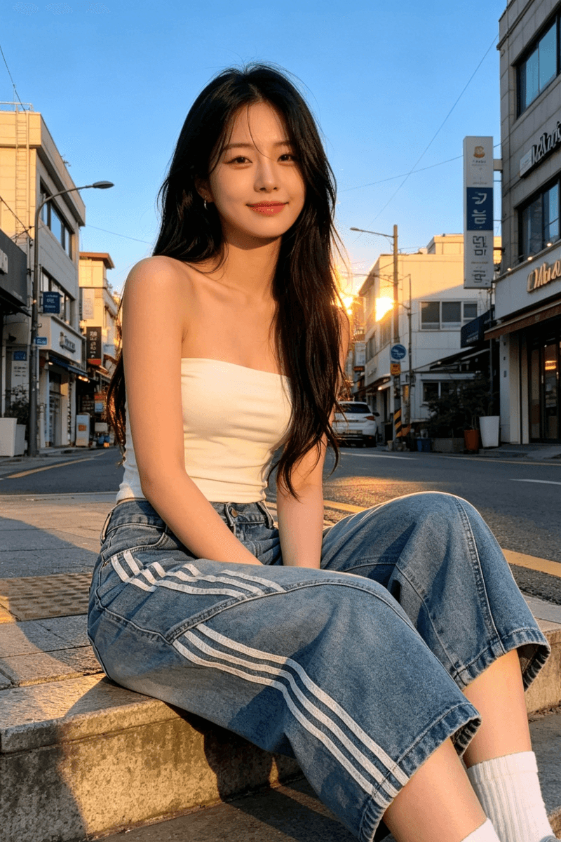 유럽과 미국 거리 레트로 레오파드 무늬 패치워크 알파벳 청바지 새로운 여자 캐주얼 루즈핏 넓은 다리 다용도 바닥 청소 바지 상세 이미지 14
