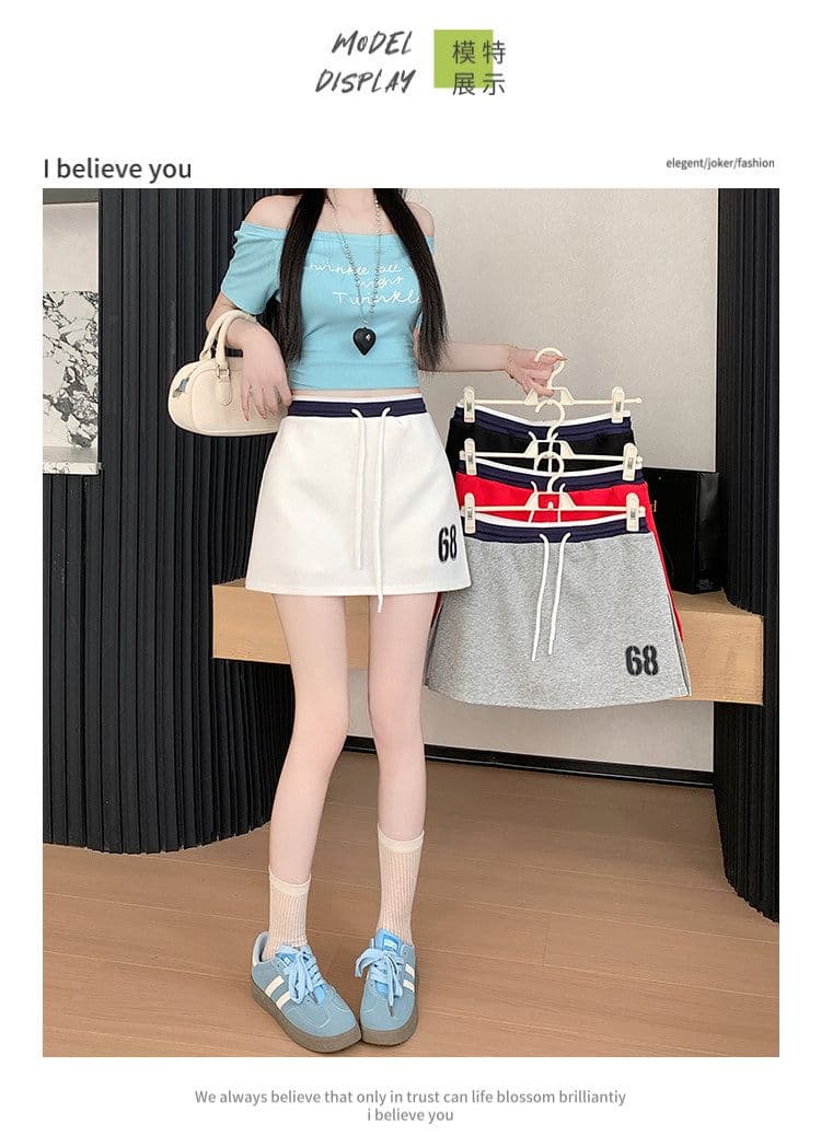 사람들 면 빈 가스 층 배색 테두리 펌프 로프 레이스업 한 마디 캐주얼 바지 여성 한국 스타일 다용도 외출용 넓은 다리가 짧다. 바지 상세 이미지 10