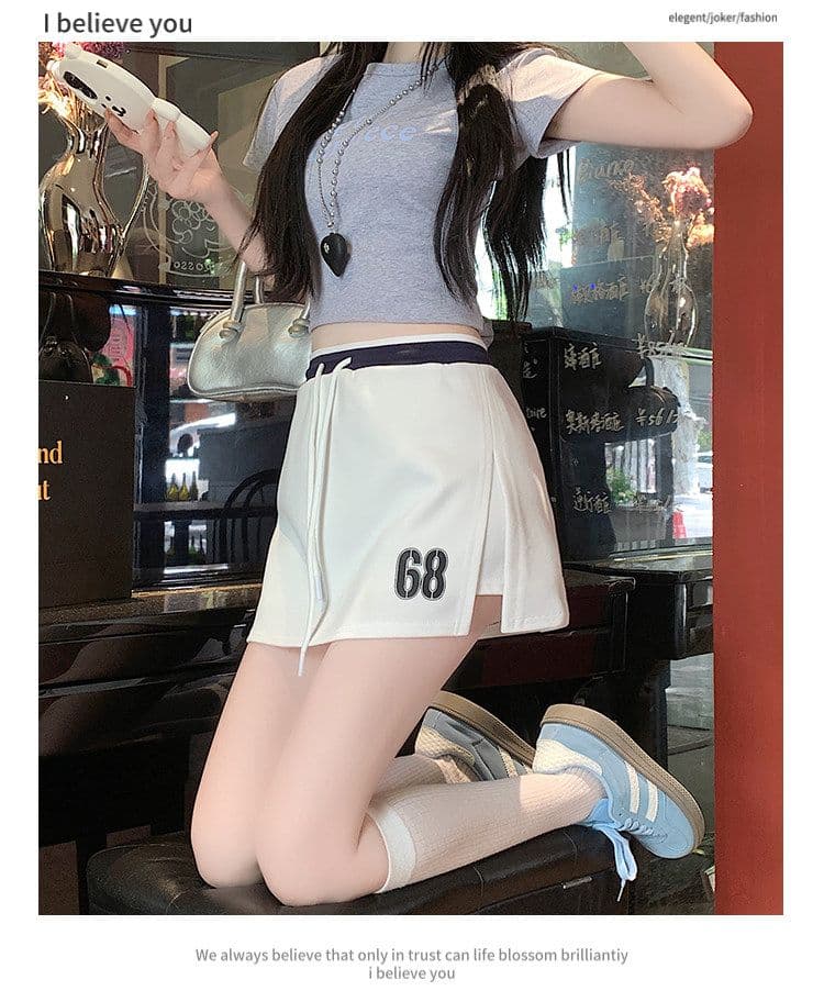 사람들 면 빈 가스 층 배색 테두리 펌프 로프 레이스업 한 마디 캐주얼 바지 여성 한국 스타일 다용도 외출용 넓은 다리가 짧다. 바지 상세 이미지 19