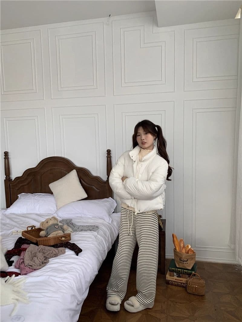 원본 원단 털이 있는 스트라이프 바지 아기 플러시 캐주얼 바지 여성 가을 겨울 바지 느긋한 굴곡 바지 스트레이트 팬츠 상세 이미지 15