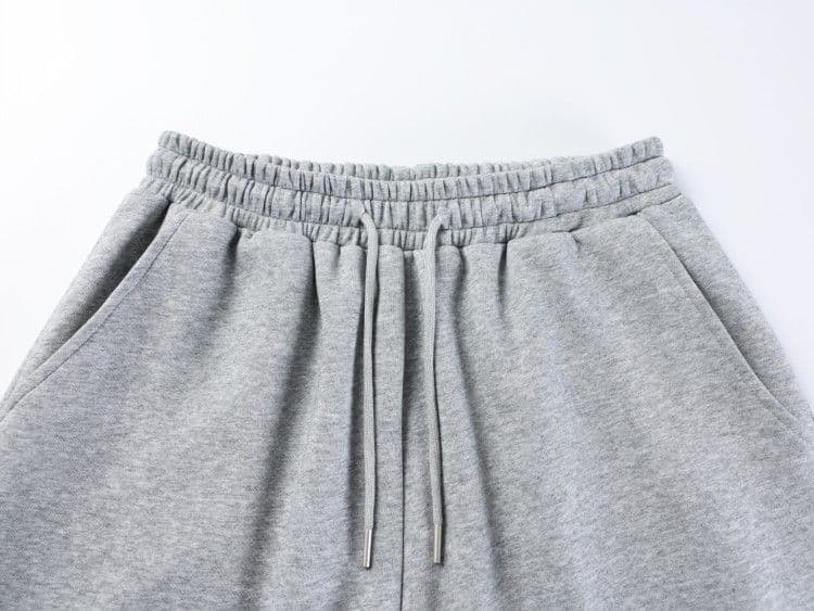 순면 복합 비즈 박기 무거운 작업 비즈 박기 알파벳 프린트 모통이 칼 웨이 바지 남녀 디자인 센스 루즈핏 와이드 레그 팬츠 트렌디 상세 이미지 6