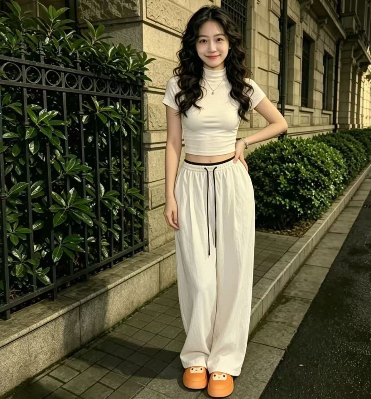 한국 스타일 주머니 속도 건조한 야마모토 바지 소녀 여름 2026 얇은 스타일 스트레이트 넓은 다리 캐주얼 운동 루즈핏 긴 바지 상세 이미지 12